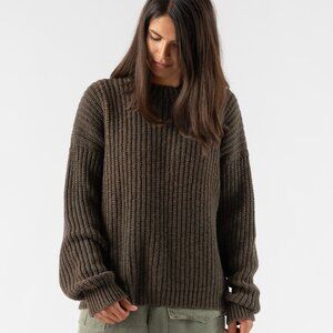 It Is Well L.A. chunky cotton ribbed fisherman crewneck sweater, S